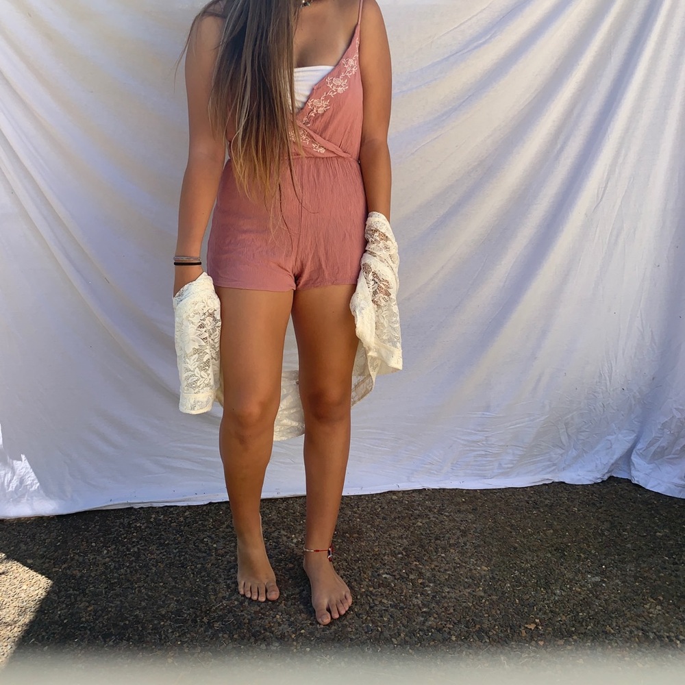 dust rose romper